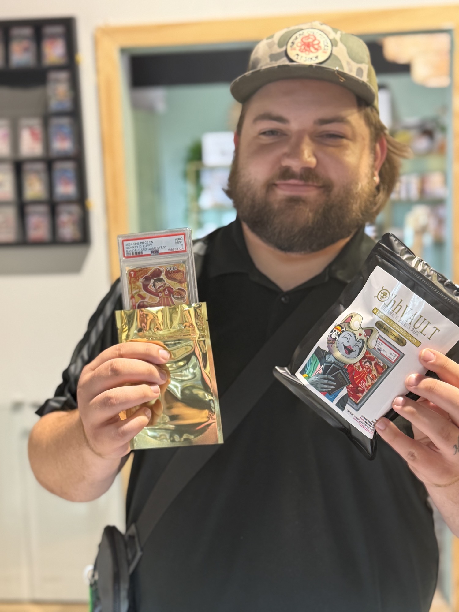Owlies booth and cases